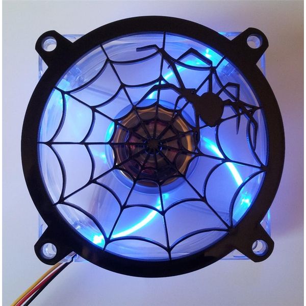 Custom Black Widow Web Computer Fan Grill 92mm