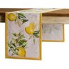 Maison d' Hermine Table Runner 100% Cotton Decorative Washable Tablerunner Easter Tablerunners for Dining, Home, Wedding, Banquet, Buffet, Limoncello - Spring/Summer (37cm x 180cm)