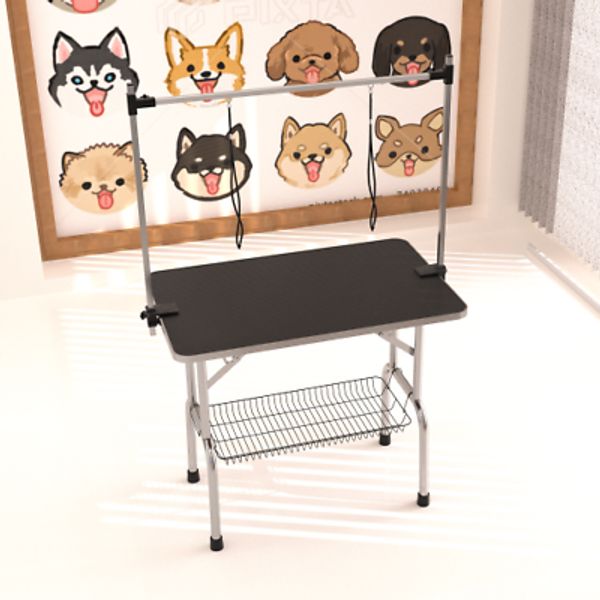 Professional Dog Pet Grooming Table Large Adjustable Heavy Duty Portable w/Arm