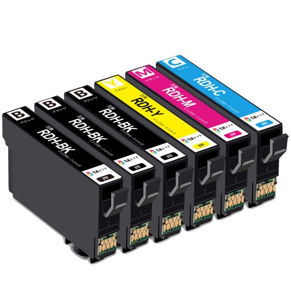 Compatible Ink Cartridge for Epson px049a px048a rdh4cl + 2 Black [Set of 6] Ink Recorder High Capacity Compatible Models: PX-048A PX-049A IC Chip with Remaining Level Indicator Osaka Ink