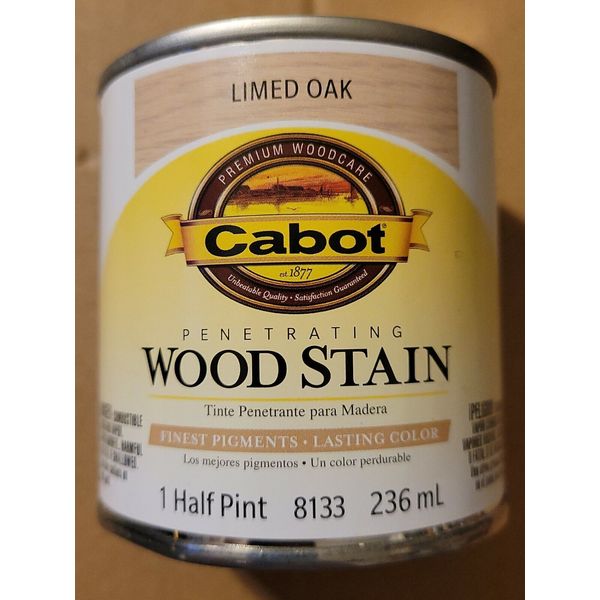 CABOT PENETRATING INTERIOR OIL WOOD STAIN 1 HALF PINT CAN LIME OAK