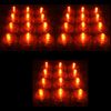 Submersible Waterproof Battery LED Tea Light ~ ORANGE ~ 36 Pack
