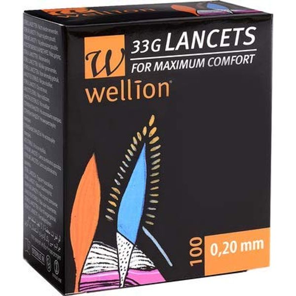 Wellion 33 G Lancets, Pack of 100