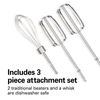 HANDHELD BLENDER MIXER 6 Speed with Snap-On Storage Case and Attachments