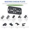 NICEYRIG Multi-function Mounting Cheese Plate with 1/4 and 3/8 Threads for DSLR Camera Rig URSA Mini Camera Rod Clamps Cages Attachment