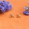 CARISSIMA Women's 9ct Yellow Gold Cross Stud Earrings