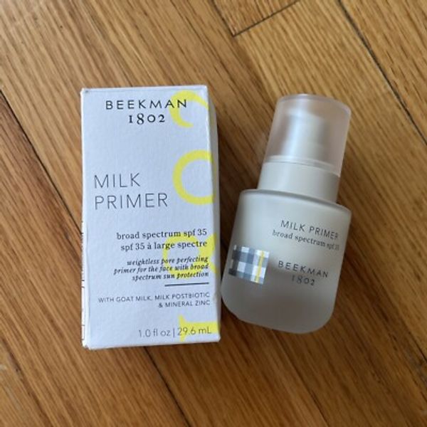 Beekman 1802 Milk Primer Broad Spectrum SPF 35 Sunscreen 0.5oz 15mL EXP 10/25