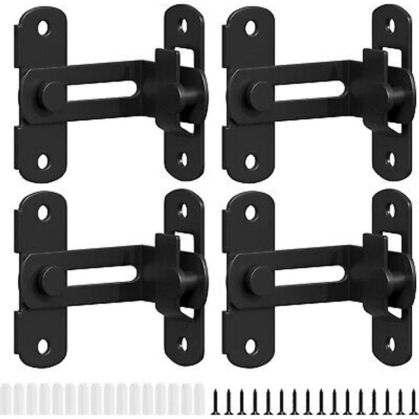 Versatile Barn Door Lock & Latch Set, 4PCS, Adjustable Width for Multiple Doors