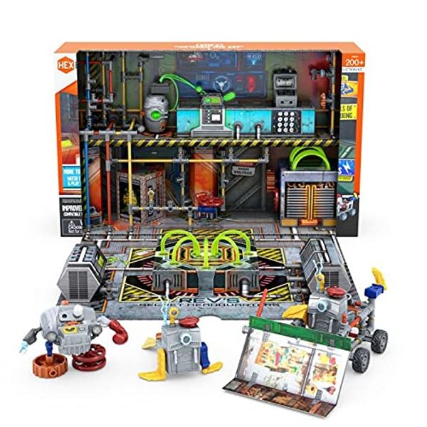 HEXBUG JUNKBOTS Small Factory Habitat Rev’s Secret Headquarters, Surprise Toy Playset, Build and LOL with Boys and Girls, Toys for Kids, 200+ Pieces of Action Construction Figures, for Ages 5 and Up