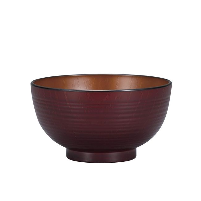 Miyamoto Sangyo Soup Bowl, Wood Grain, Disturbed Muscles, Inner Wood, 14.2 fl oz (420 ml)