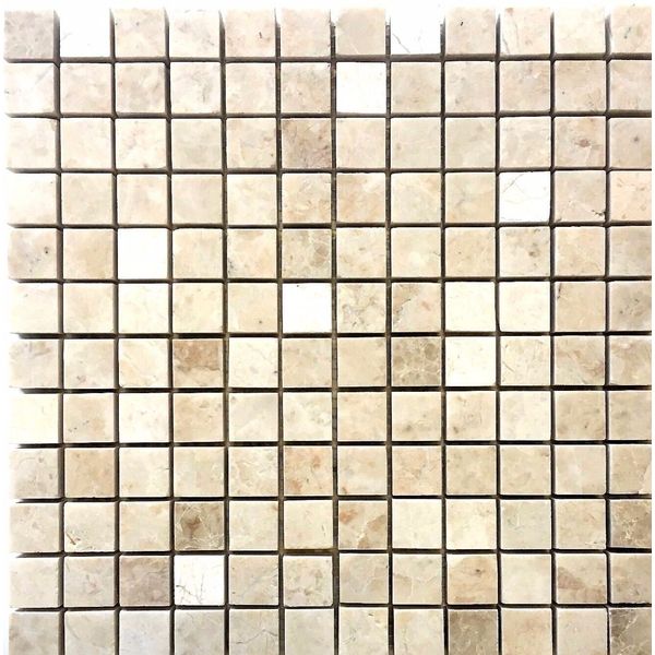 1x1 Botticino Brushed Marble Mosaic Tile Wall Backsplash Floor Kitchen Bathroom