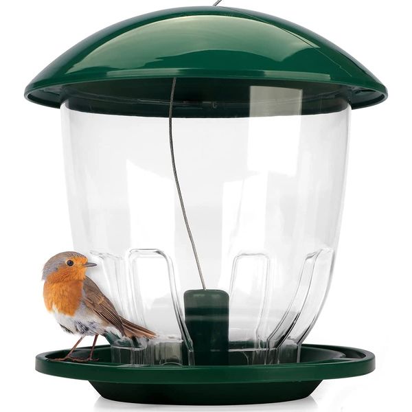 Wildlife Friend - XXL Bird Feeder - 4 L Capacity for Seeds - Bird Feeding Station For Small and Wild Birds, Titmouse, Sparrows and Other Garden Birds - Hanging Bird Feeder-squirrel proof bird feerder