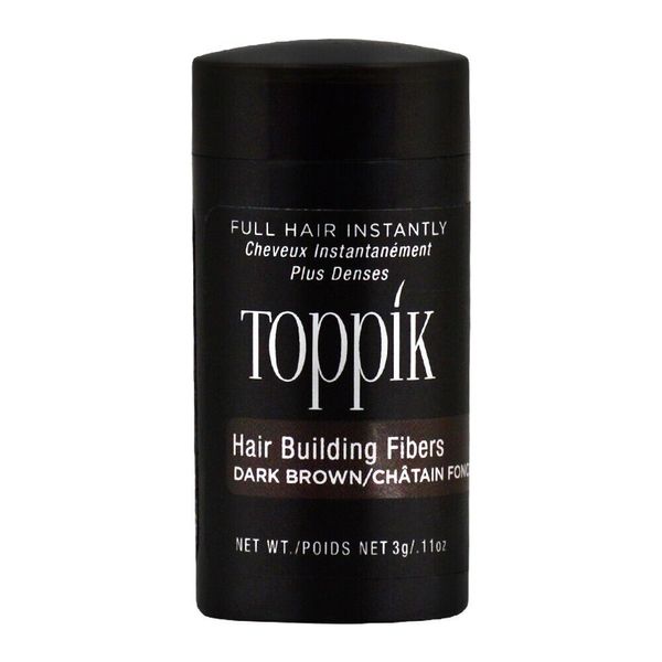 Toppik Hair Building Fibers Dark Brown 0.11oz w/Free Nail File