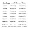 Spellbinders - Stitched Alphabet Descriptors Sentiments- Stitched Alphabet