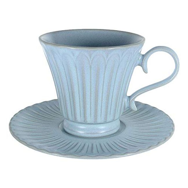 Yamani 42190468 Cup Saucer, Light Blue, 7.8 fl oz (200 ml), Scrunchie Grace