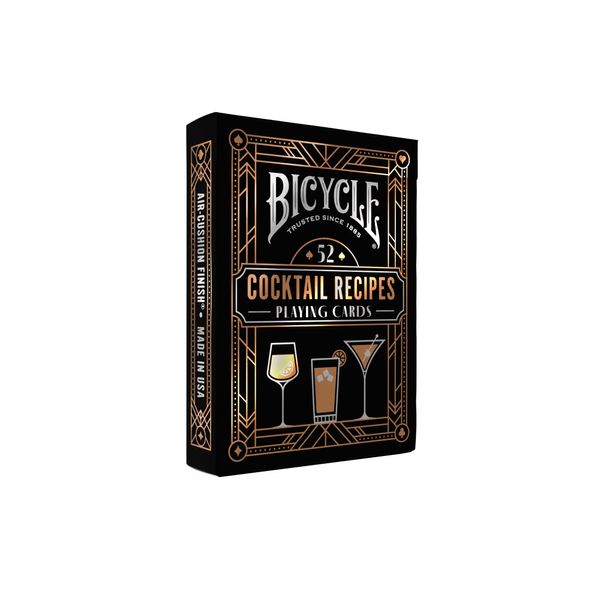 Bicycle Cocktail Playing Cards, Includes 52 Cocktail Recipes Featuring Old Fashioned, Margarita, Moscow Mule, Daiquiri, and Mojito Cocktail Recipes, 1 Deck