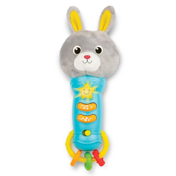 Bambiya Bunny Baby Teething Toy for 6 Months and Up - Baby Teether, Rattle & Musical Toy with Lights, Fun Sound Effects - Baby Toy Gift for Ages 6 Months and Up