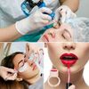 Ruiqas Tattoo Ink Ring Cup 100pcs, Silicone Eyebrow Nail Art Pigments Rings Holder Container Tool