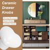 Uxcell 6Pcs Ceramic Knobs, Kitchen Drawer Knobs, Heart Shape Knobs Furniture Decorative Knobs and Pulls with Mounting Screws for Drawer, Dressers, Cupboard, Closet, White