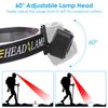 2 Packs Rechargeable COB LED Head Lamp Flashlight Headlamp with Motion Sensor
