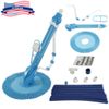 US Automatic Pool Vacuum Cleaner Auto Climb Wall Floor Cleaning Crawler &10Hoses