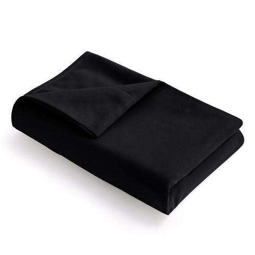 FLXXIE Full Flat Sheet - Brushed Microfiber Flat Sheet Only - Soft and Fade, Wrinkle-Free, Stain Resistance Flat Bed Sheet - Hotel Quality Top Sheet - (Full, Black)