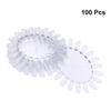 ULTECHNOVO Transparent Nail Tips Nail Art Practice Wheel Polish Color Display Chart Fake Finger Clipper Sticks Board for DIY Manicure Nail Salon, 10Pcs