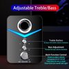 USB Computer LED Speakers Stereo Bass Subwoofer Wired 3.5mm Jack For Desktop PC