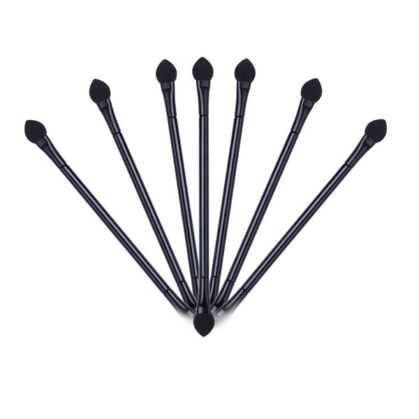 TEONEI Double Sided Eyeshadow Brushes,Foundation Sponge Powder Applicator Brush Makeup Brush,50Pcs(Black)
