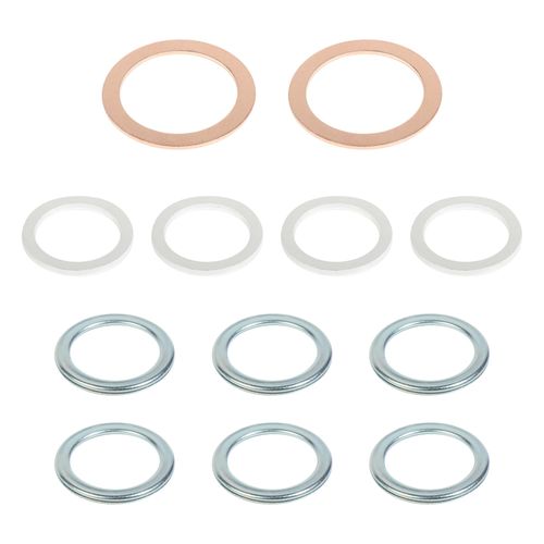 bylikeho 12PCS Differential Oil Drain Plug Gaskets,Differential Transfer Case Crush Washer Gasket,Car Accessories Transfer&Differential Service Gasket Kit,Replace #9043024003, 1215710010, 90430A0003