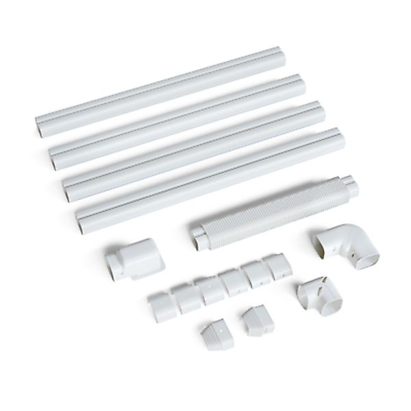 16ft PVC Decorative Line Set Cover Kit 3” wide for Mini Split and Central AC