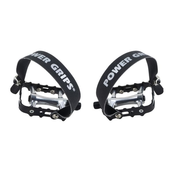 Power Grips High Performance Pre-Assembled Strap/Pedal Kit, Black