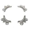 4 X Mirror Picture Corner Holder Nickel Wall Mounting Bracket 6mm Fixing Set