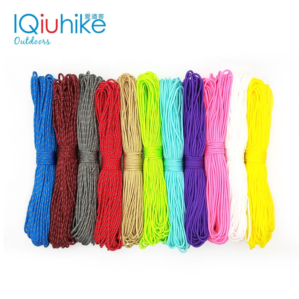 100 Colors Paracord 2mm 50FT One Stand Cores Paracord Rope Paracorde Cord  For Jewelry Making Wholesale