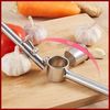 2pcs Garlic Press Kitchen Tool Utensil Stainless Steel Sturdy Removable Insert