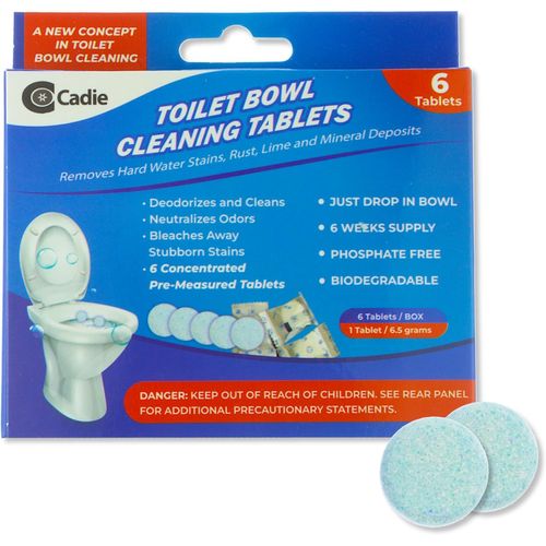 Toilet Bowl Cleaning Tablets - Automatic Drop-in Bleach 12 Blocks that Cleanse Bathroom at Home & Commercial | Removes Stubborn Stains, Rust, Lime, Mineral Deposits - 2 Pack