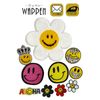 Patch Applique Assortment Iron Embroidery Sequins Decor Wappen Flush (Smile), Multi*, Smile