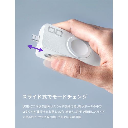CIO Apple Watch Charger, Type C Power Bank, 2 in 1 [MFi Certified, Fast Charging Module] Small and Lightweight for Apple Watch Series 1/2/3/4/5/6/7/8/Ultra/SE SMARTCOBY DUAL (White)