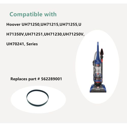 Part 562289001,Replacement Belts for Hoover Whole House Rewind Pet Vacuum,Fits Models UH71250,UH71215,UH71350V,UH71251,UH71230 (Pack of 2)