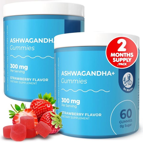 (2 Pack) Ashwagandha Gummies for Calm, Relaxation, Immune Support | (120 Count)