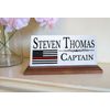 Firefighter Nameplate Gift - Thin Red Line Flag Custom Desk Name Plate - Graduat