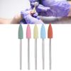 5pcs Nail Drill Bits, Cuticle Drill Bit, Drill Bits for Nails, Nail Bits for Nail Drill Nail Art Manicure Rubber Manicure Pedicure Nail Polishing Burr Accessory for Acrylic Gel Nail (F2)