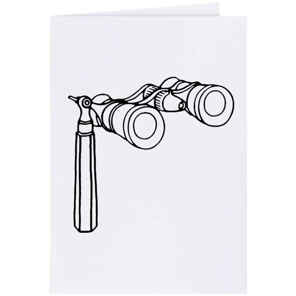 Large (A4) 'Opera Glasses' Blank Greeting Card (GC00023842)