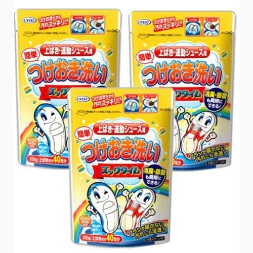 Tsukoki Wash, For Ups and Athletic Shoes, Measuring Spoons Included, 7.1 oz (200 g) x 3 Packs (40 Pairs of Tops)