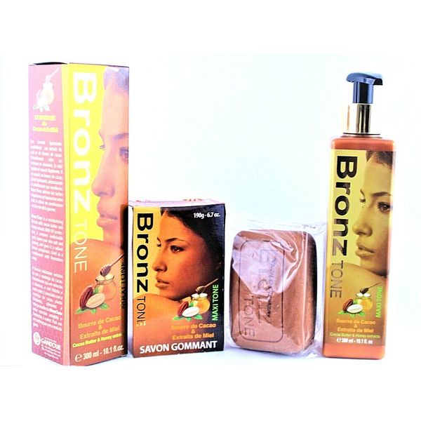 Bronze tone body lotion 300ml + bronze tone exfoliating soap combo sale