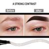 Boobeen Eyebrow Tattoo Pen Waterproof Liquid Eyebrow Pencil, Microblading Eyebrow Pen with Precision Applicator, Create Natural Eyebrow Makeup, Dark Brown