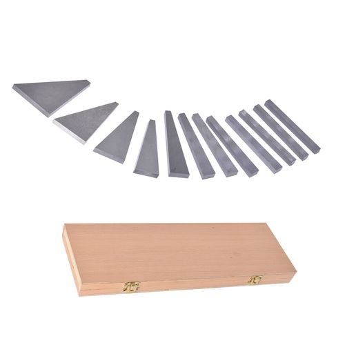 kimllier 12Pcs Angle Gauge Block Set, Accuracy Steel Machinist Tool 1/4 to 30 Degree with Box