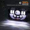 5x7 7x6 Crystal Clear Lens Metal LED Headlights Conversion Covers Pair