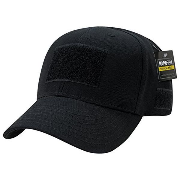 Rapdom Tactical Low Crown Structured Cap, Black