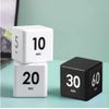Feilifan Cube Timer, Kitchen Timer Kids Timer for ADHD Productivity Workout Flip Timer Classroom for StudyTime Countdown Management Settings 15 20 30 60 Minutes, Black